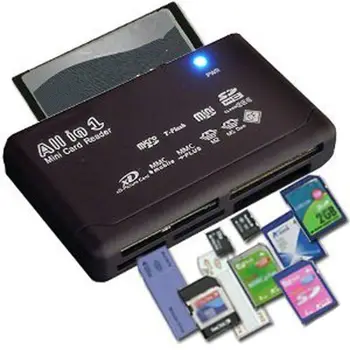 Card Reader All In One Card Reader USB 2.0 Lettore di schede SD Scheda di Supporto per TF CF, SD, Mini SD, SDHC, MMC, MS, XD