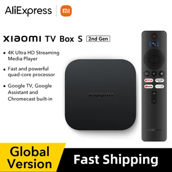 Originale Versione Globale Xiaomi TV Box S 2nd Gen 4K Ultra HD 2G 8G WiFi BT5.2 Google TV Cast Netflix Smart TV Box Media Player