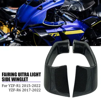 Accessori moto ala Fissa carenatura Piccola ala spoiler alettone Aerodinamico Per Yamaha YZF R1 2015-2022 YZF R6 2017-2021