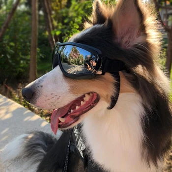 Regolabile per Pet Dog Occhiali Occhiali da sole Anti-UV Occhiali da Sole occhiali di Protezione Impermeabile Antivento Occhiali da sole Cane domestico Forniture