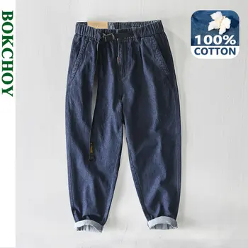 Autunno Inverno Nuovi Uomini Jeans Pantaloni Cargo in Cotone Maschio Lungo Ante Casual Mid Waist Loose Fit Pantaloni GA-Z372