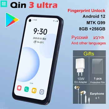 Qin 3 Ultra Globale Versione MTK G99 5.02 Pollici 8GB 256GB Wifi Bluetooth 5.2 Impronte digitali Sbloccare il Touch screen 720*1520 Telefono Android