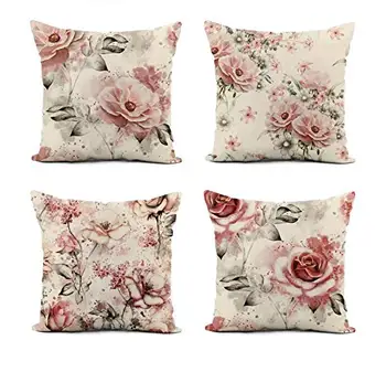 Nordic moderno fiore di lino stampato cuscino divano cuscino decorazione della casa può essere personalizzato per voi 40x40 50x50 60x60