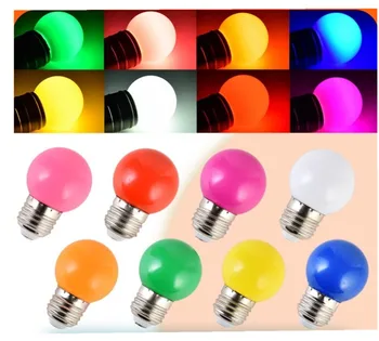 10PCS LED Blubs 1W 2W 3W 5W E27 B22 Interno Rosso, Blu, Verde, Bianco Caldo, RGB Colorato Lampada della Lampadina della Luce Decorare la Casa a Natale