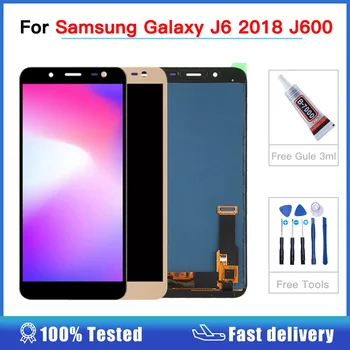 OLED J600 LCD Per Samsung Galaxy J6 2018 J600F J600Y Display LCD SM-J600F J600G J600FN/D Touch Screen Digitalizzatore Assembly 5.6
