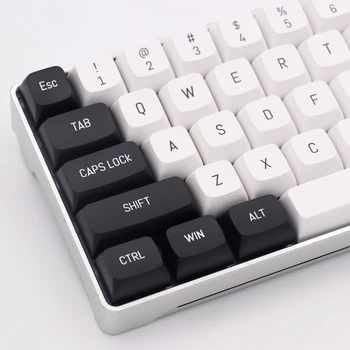Nero, Bianco, Tema Keycap CSA Profilo 150Keys Doppio colpo di Font PBT keycap via USB Tastiera Meccanica