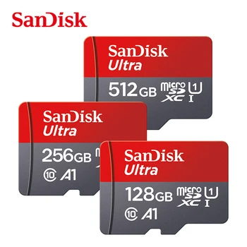 SanDisk 100% Originale, Scheda di Memoria 128GB 64GB 32GB A1 Micro SD TF Scheda di Classe 10 UHS-1 Flash Card per gli samrtphone/PC