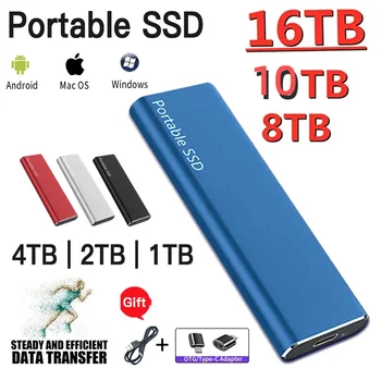 Stato solido Hard disk Portatile SSD da 1TB 2TB USB3.1/TYPE-C Interfaccia ad Alta Velocità Unità disco Rigido Esterna per computer Portatili/Telefono/Mac/Windows