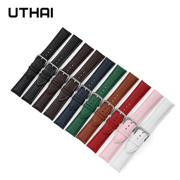 UTHAI Z113 Watch Band Cinghie di Cuoio Genuino 12-24mm Accessori per Orologi di Alta Qualità, i cinturini multicolore cinturino di orologio