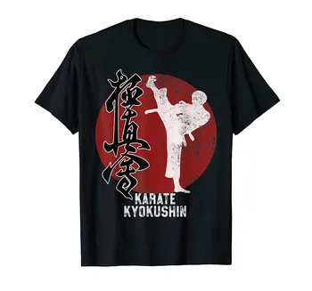 Giapponese di Kyokushin, T-shirt Karate arti Marziali Regalo T-Shirt Uomo in Cotone t-shirt Tee Top Anime Harajuku Streetwear