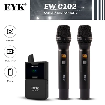 EYK Macchina fotografica senza fili del Microfono di Sistema con il Metallo, Microfono Palmare Monitoraggio in tempo Reale 50m Gamma Di videocamere Colloquio Telefonico