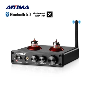 AIYIMA Audio T6 Pro Vuoto Bile Tubo Preamplificatore per cuffie Preamp DAC CM6642 QC3008 Bluetooth 5.0 APTX PC-USB RCA 24bit/192kHz