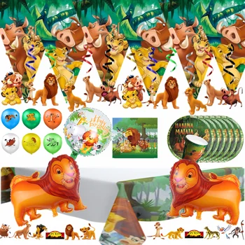 Cartone animato Disney Re Leone Tema Posate per Bambini Festa di Decorazione di Festa di Compleanno per il bagnetto Coppa Piastra di Rifornimenti del Partito Cena set