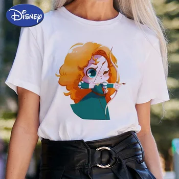 Merida, La Principessa Maglietta Femme Farvi Coraggioso Il Disney Store Girl Power T-Shirt Manica Corta Streetwear Estate 2022 Urbano Edgy