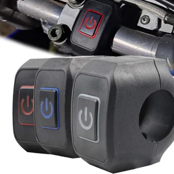 22mm Moto Interruttore Fari Corno Modificato Interruttore di Controllo della Luce a LED con attacco per Manubrio Pulsante Auto Elettriche Accessori