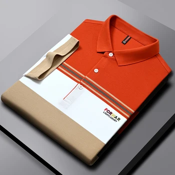 2023 Lusso Cotone t-Shirt Polo Uomo Manica Corta Stampata Bavero T-Shirt Estate Nuovo Business Casual Cool Confortevole Cime M-4XL