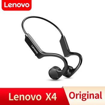 Lenovo X4 a Conduzione Ossea Bluetooth Cuffie Collo Sport Auricolare Impermeabile senza fili Cuffie con Microfono Ear-hook TWS Hifi Stereo