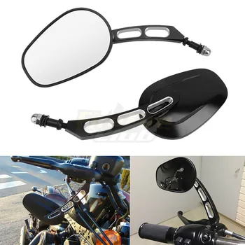 Moto Specchietti Retrovisori Posteriore In Vetro Specchietto Laterale Destra Sinistra Per Harley 883 1200 48