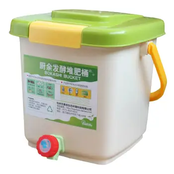 12L Controsoffitto Compost Bin Contenitore di Compost Domestico Casella di Serbatoio di Fermentazione di Compostaggio Riciclare Secchio per Scarti di Cucina