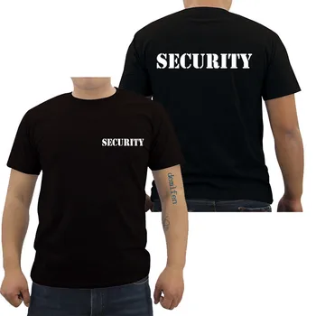 La sicurezza degli Uomini T-shirt Evento Personale di Nero Doppio lato in Cotone di alta Qualità Casual Manica Corta Uomo T Shirt Hip Hop Tee Top