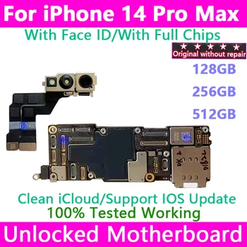 Originale Sbloccato Testato al 100% Per iPhone 14 PRO MAX scheda logica Supporto per IOS aggiornamento Per iPhone 14 pro max scheda Madre Con il Viso ID