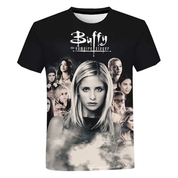 2021 Buffy The Vampire Slayer 3D, Stampa T-shirt Uomo Donna Moda Casual Manica Corta Cool Top Harajuku Streetwear Divertente Maglietta