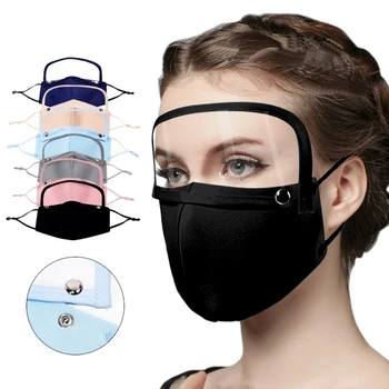 Lavabile e Riutilizzabile mascherina con visiera Staccabile Traspirante Faccia Coperchio di Protezione Antipolvere Respiratore
