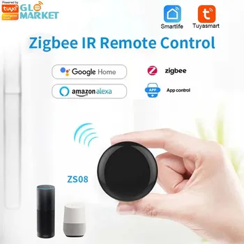 Glomarket Tuya APP Universale Zigbee Smart IR Remote Controller per la TV, il Condizionatore d'Aria della Ventola Con Alexa di Casa Google