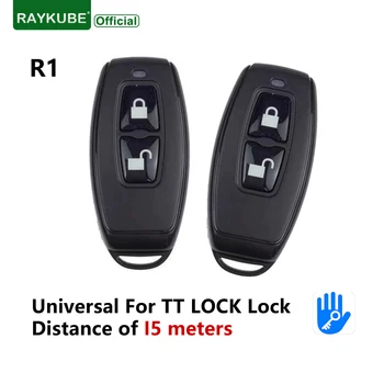 RAYKUBE 2pcs R1 Wireless a 15 Metri di Telecomando Smart Key Fob Lavoro Con TT Blocco Smart Lock