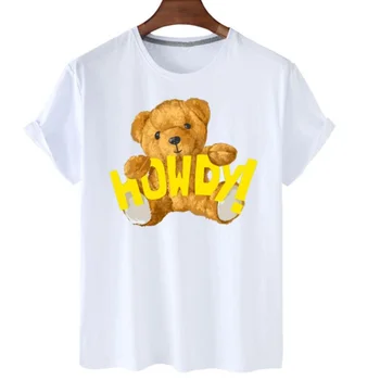 Esplosiva 3D Orso Modello Stampato T-shirt Uomo Manica Corta Moda Casual T-shirt per le Ragazze, Ragazzi e Bambini Anime Vestiti