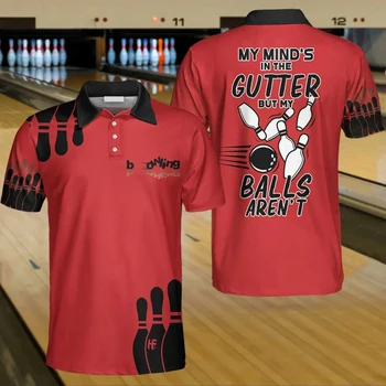 Unico Argyle Bowling 3D in Tutto Stampato Mens Polo Shirt Estate Camicia a Maniche corte Miglior Regalo Per Bowler PPO-14