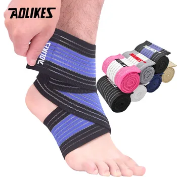 AOLIKES 1PCS Sport Professionali Ceppo Avvolge Bende Elastiche di Sostegno della Caviglia Pad Protezione Caviglia Bendaggio Guardia Palestra di Protezione