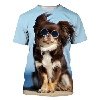 Divertenti e Simpatici Animali Stampati in 3d T Shirt Chihuahua Cane Pattern Uomini Ladies Bambini di Strada Leggero e Traspirante Estate Cool Sport