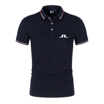 Camicia di Golf per gli Uomini Estate asciugatura Rapida Traspirante Polo Shirt Moda Manica Corta Top J Lindeberg Golf Shirt T-Shirt da Uomo