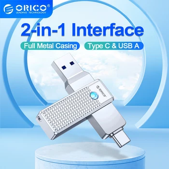 ORICO USB 3.2 405MB/S PEN DRIVE Pendrive OTG 2 In 1 Dual Flash Drive Unità ad Alta Velocità di Tipo C di Interfacce per MacBook Telefono PC