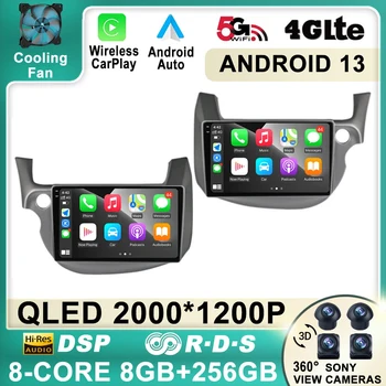 Android 13 autoradio Per Honda Fit Jazz 2007 - 2013 Multimedia Video Player Specchio Connessione Split Screen NAVI, Unità di Testa 2 Din