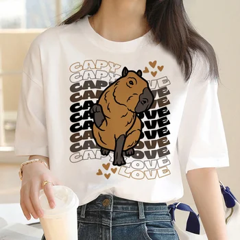 Capybara estate uomini più in alto grunge estetica vintage streetwear t shirt t-shirt anime