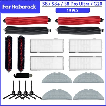 Per Roborock S8 Pro Ultra S8+ Ricambi Accessori Spazzola Laterale Filtro HEPA, Sacchetto di Polvere ad Alta Velocità per la Pulizia di Rotolamento Pennello