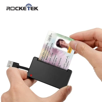 Rocketek Lettore di Smart Card USB 2.0 Scheda di Memoria Clone per ID Banca EMV Elettronico DNIE DNI Cittadino Sim Cloner adattatore per PC