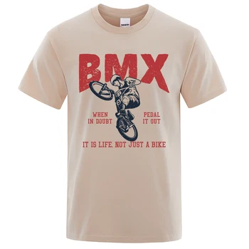 Bmx È la Vita Non Solo Una Moto Casual Traspirante T-shirt Moda Uomo Cotone Tee Estate Abiti larghi Morbido O-Collo Maschile Top