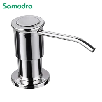 Samodra Dispenser di Sapone Liquido Con 500ml Bottiglia Pompa in Acciaio Inox Per Lavello Integrato In Cromo/Nichel Dispenser di Sapone