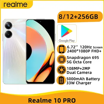 realme 10 Pro 8GB 256GB Cellulare Snapdragon 695 Octa Core 6.72