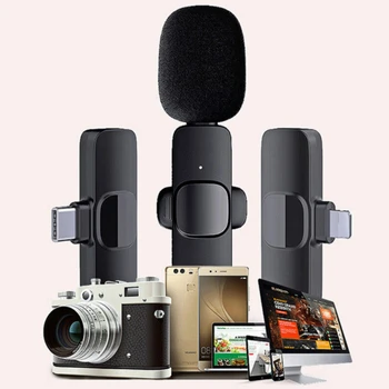 Il nuovo Wireless Microfono Lavalier E60 Audio Portatile di Registrazione Video Mini Microfono per iPhone, Android Broadcast di Gioco Live Telefono Mic