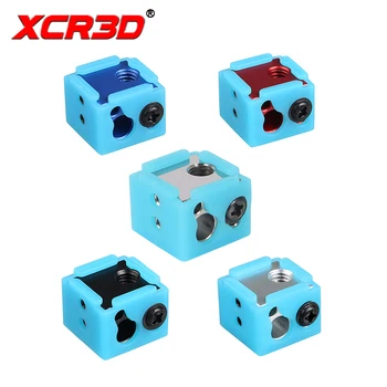 XCR3D Stampante 3D di Parti V6 Blocco riscaldante in Alluminio HotEnd Termistore e Termocoppia Riscaldatore Blocco Kit Accessori 16*16*12 1PCS