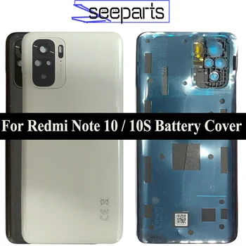 Nuova Cover Per Xiaomi Redmi Nota 10 Custodia Posteriore Coperchio della Batteria di Ricambio Per Redmi Nota 10s Coperchio della Batteria Con Lente