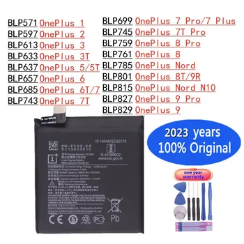 2023 100% Originale Batteria Per OnePlus 1 2 3 3T 5 5T 6 6T 7 7Pro 7 Plus 7Plus 7T Pro 8 8Pro 8 Nord 8T 9R Nord N10 9 9Pro Batteria