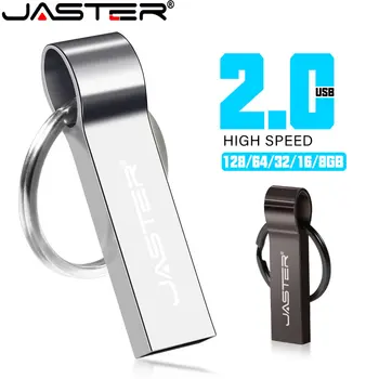 JASTER Unità Flash USB Mini Metallo 64GB Silver 32GB Nero Gratuito Logo Personalizzato Regalo Portachiavi Fotografia Commemorativa Memory Stick