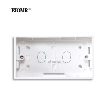 EIOMR Montaggio a Parete Superficie Cassetto Bianco Semplice 146mm*86mm per EU UK US Standard Interruttore Presa di corrente Esterno Scatola di Montaggio