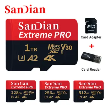 Originale Micro TF/SD Card 128GB 256GB Smart Card SD da 512 gb 1TB ad Alta Velocità Memroy Card Mini Flash Card per Tablet/Telefono/PC/Telecamere