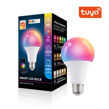 TUYA Lampada LED Smart Luce di Lampadina di RGB A70 15W 110V 220V Illuminazione Dimmerabile per Soggiorno
